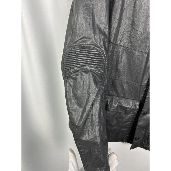 John Varvatos Snap Front Motocross Linen Jacket Black Size 50 EU, 40 US - Picture 4 of 13